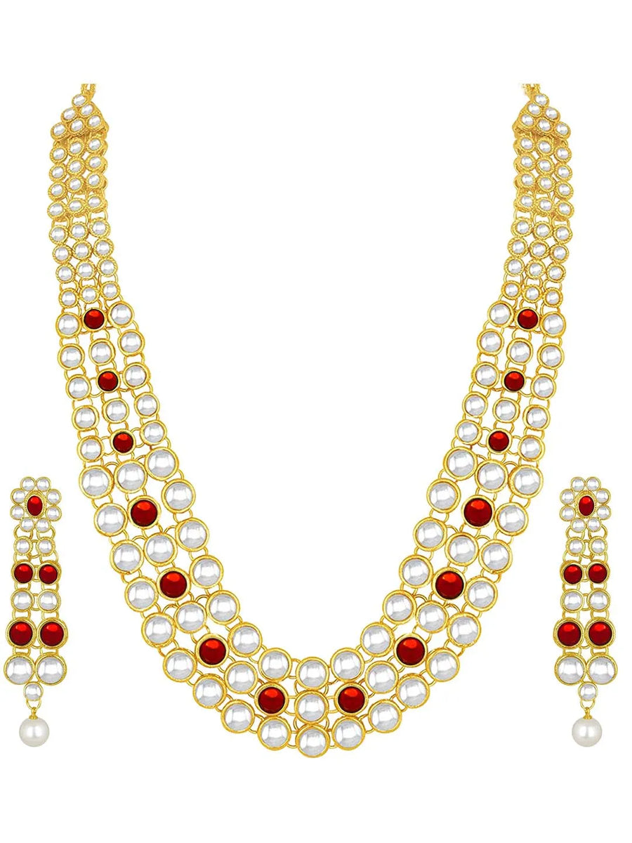 Kundan Necklace Set | Peora Jewellery – Regal Bridal Jewelry