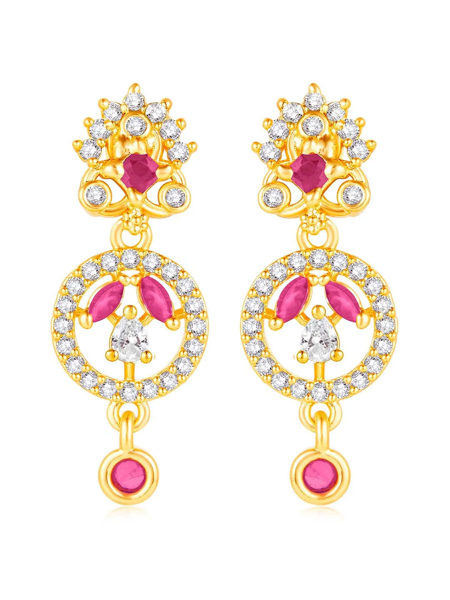 Multi Color CZ Earrings | Peora Colourful CZ Jewellery

