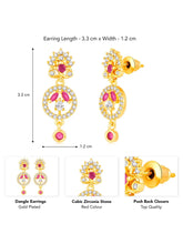 Multi Color CZ Earrings | Peora Colourful CZ Jewellery

