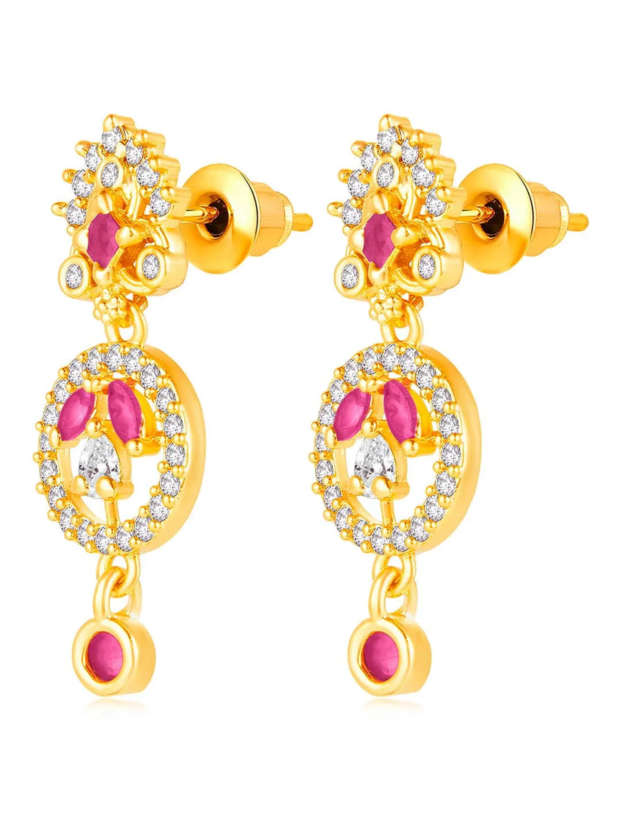 Multi Color CZ Earrings | Peora Colourful CZ Jewellery

