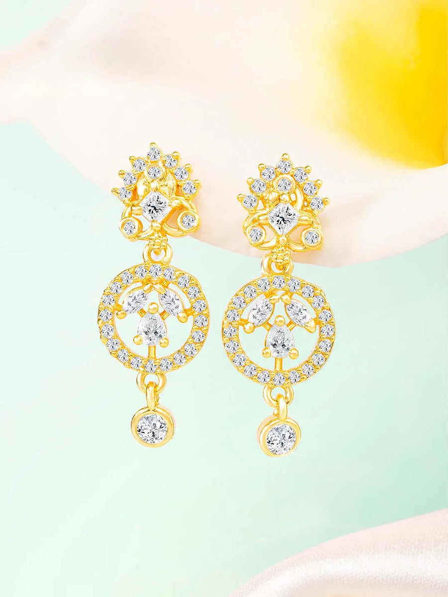 Multi Color CZ Earrings | Peora Colourful CZ Jewellery

