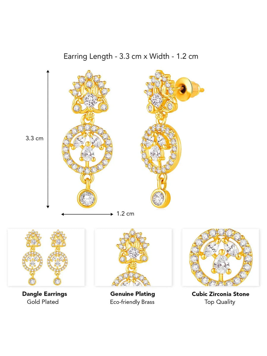 Multi Color CZ Earrings | Peora Colourful CZ Jewellery

