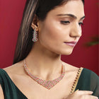 Divinity CZ Necklace Set – Graceful CZ Stone Jewellery by Peora
