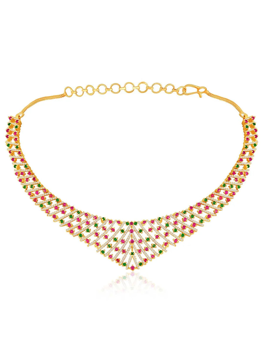 Divinity CZ Necklace Set – Graceful CZ Stone Jewellery by Peora
