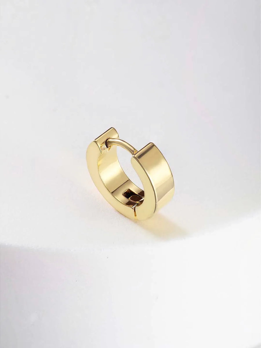 Modern Stainless Steel Hoop Earrings