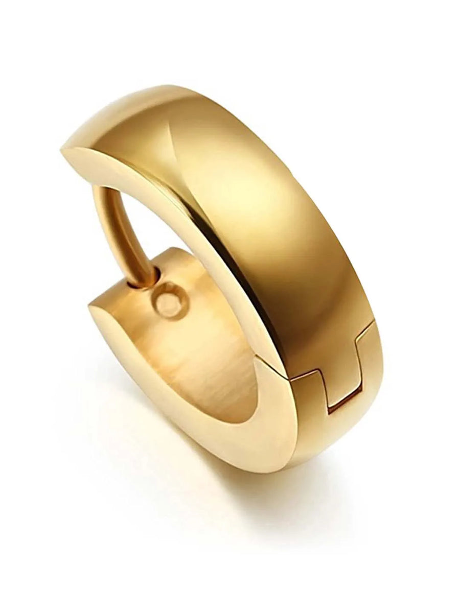 Modern Stainless Steel Hoop Earrings