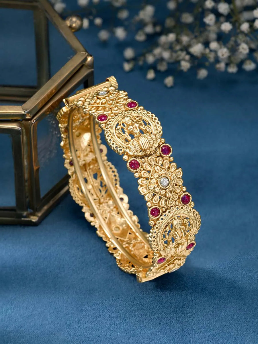 Laxmi Kada for Women – Traditional Gold Look Bangles | Peora