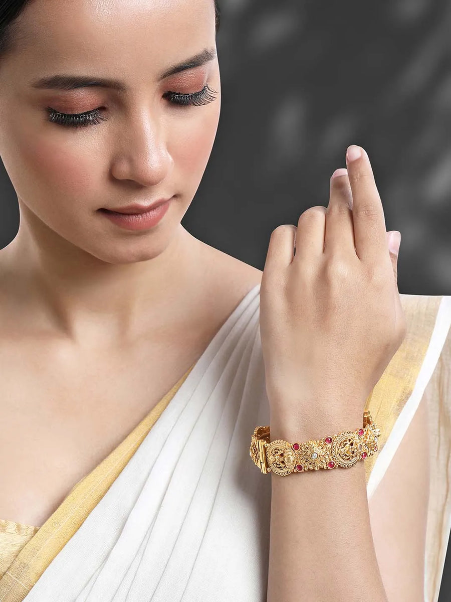 Laxmi Kada for Women – Traditional Gold Look Bangles | Peora