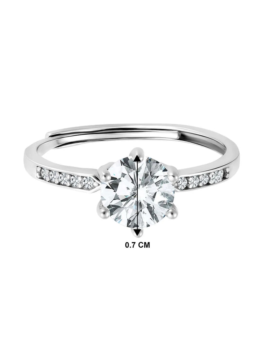 Solitaire Ring by Peora – Timeless Sparkle, Classic Elegance