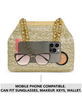 Gold potli bag named Handmade Zari Sequin Potli Bag, featuring artificial beads detailing and soft fabric texture | Peora
