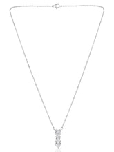 Silver necklace earrings ring set crafted from alloy, adorned with crystals for an elegant, timeless look | Peora
