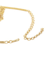 Intricate Filigree Armlet Design in Gold - Rani Pink Green featuring Faux Kundan & Beads armlet/baju band 
