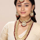 Kundan & Beads Bridal Set by Peora | Traditional Bridal Fashion Jewellery

