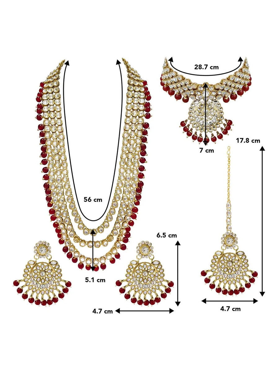 Kundan & Beads Bridal Set by Peora | Traditional Bridal Fashion Jewellery

