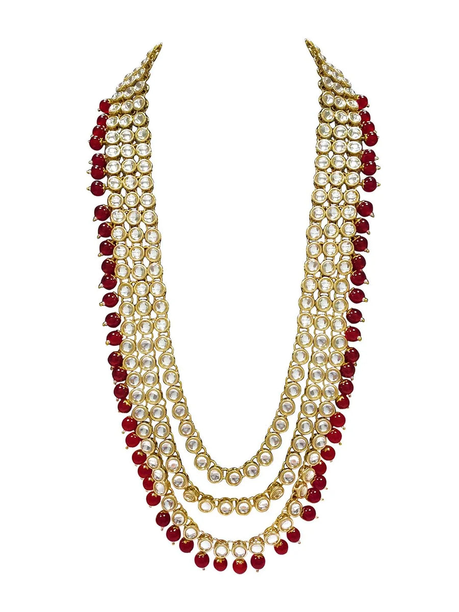 Kundan & Beads Bridal Set by Peora | Traditional Bridal Fashion Jewellery

