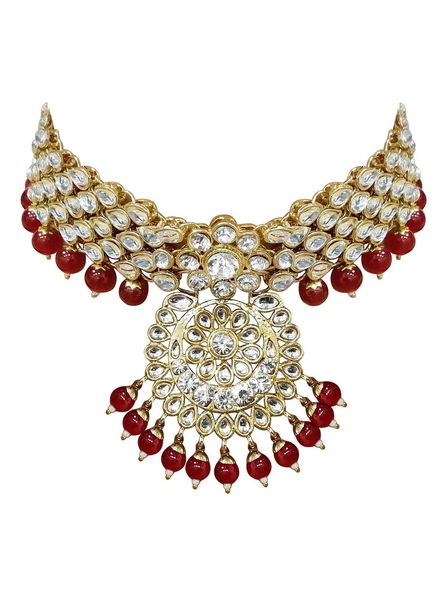 Kundan & Beads Bridal Set by Peora | Traditional Bridal Fashion Jewellery

