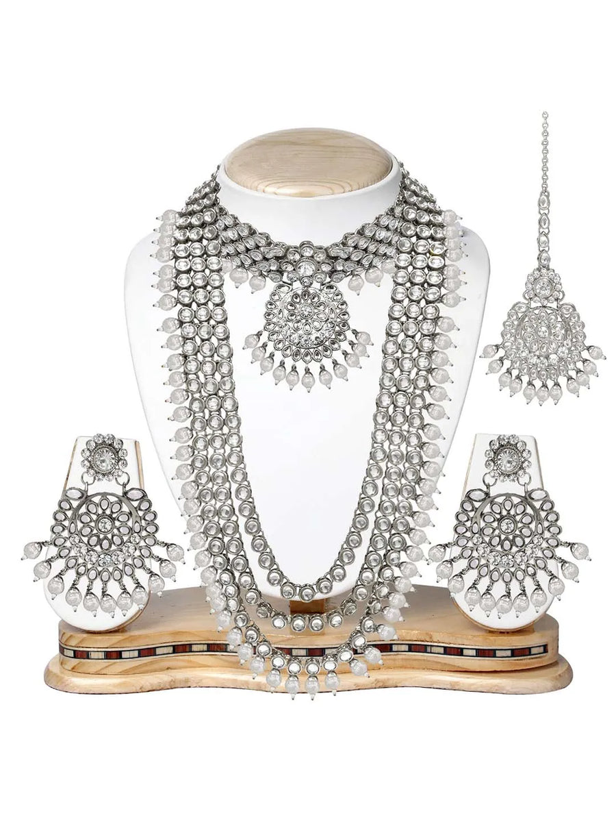 Kundan & Beads Bridal Set by Peora | Traditional Bridal Fashion Jewellery

