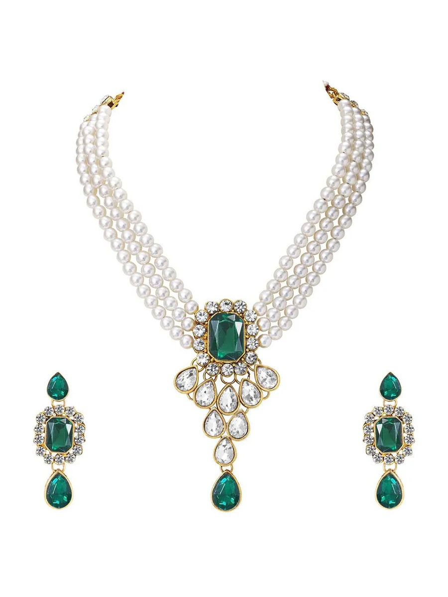 Pearl Choker Necklace Set by Peora | Timeless Pearl Fashion Jewellery

