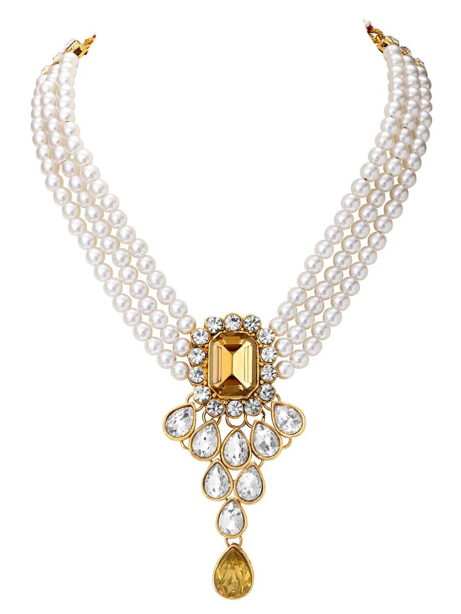 Pearl Choker Necklace Set by Peora | Timeless Pearl Fashion Jewellery

