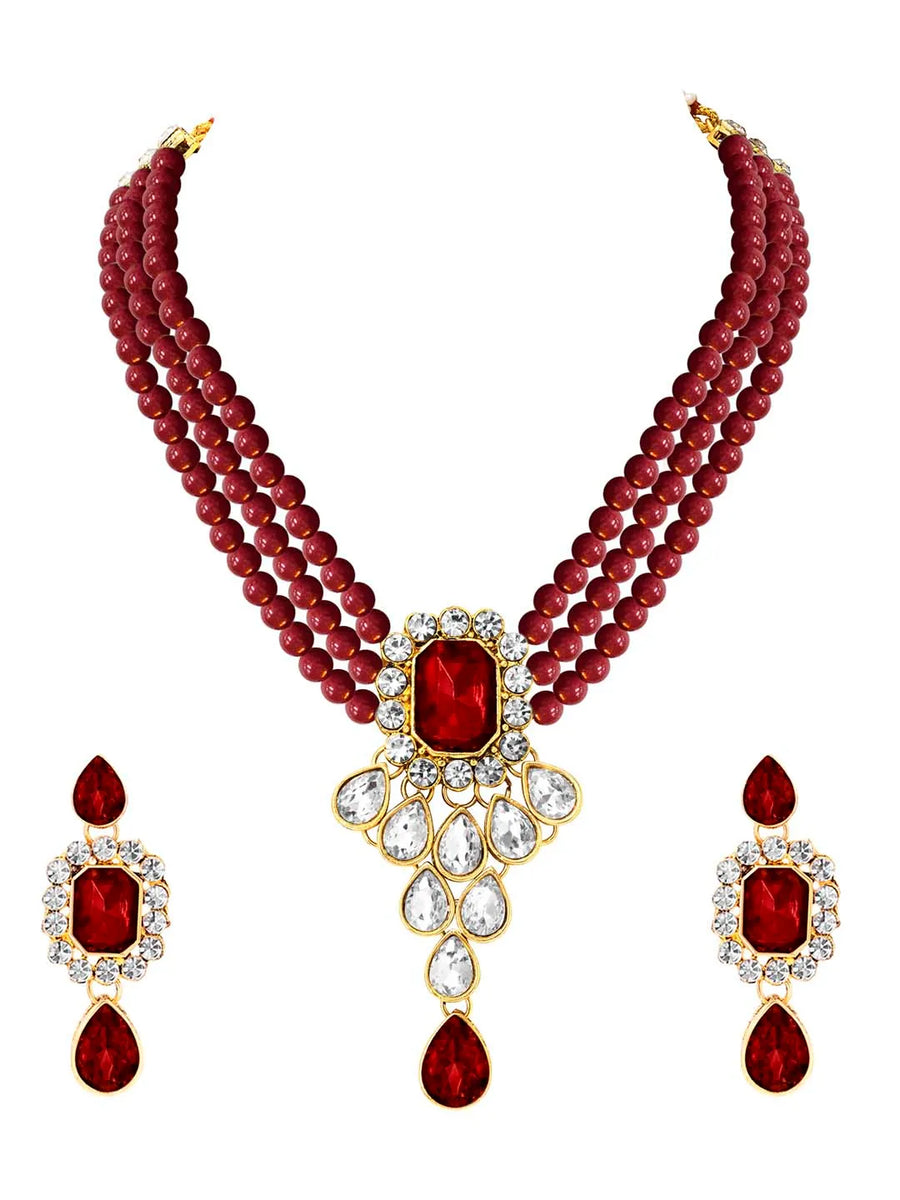 Pearl Choker Necklace Set by Peora | Timeless Pearl Fashion Jewellery

