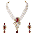Pearl Choker Necklace Set by Peora | Timeless Pearl Fashion Jewellery

