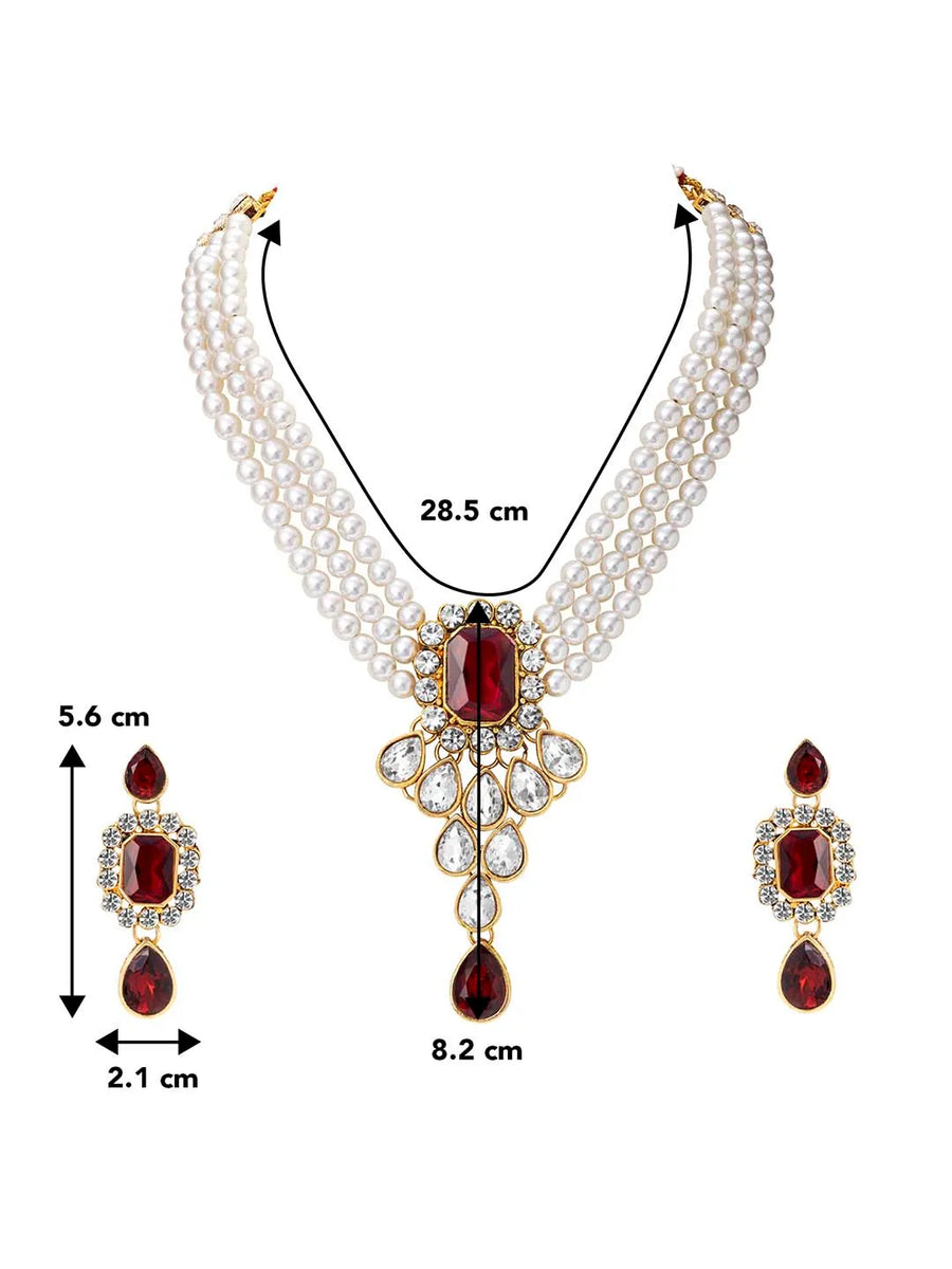 Pearl Choker Necklace Set by Peora | Timeless Pearl Fashion Jewellery

