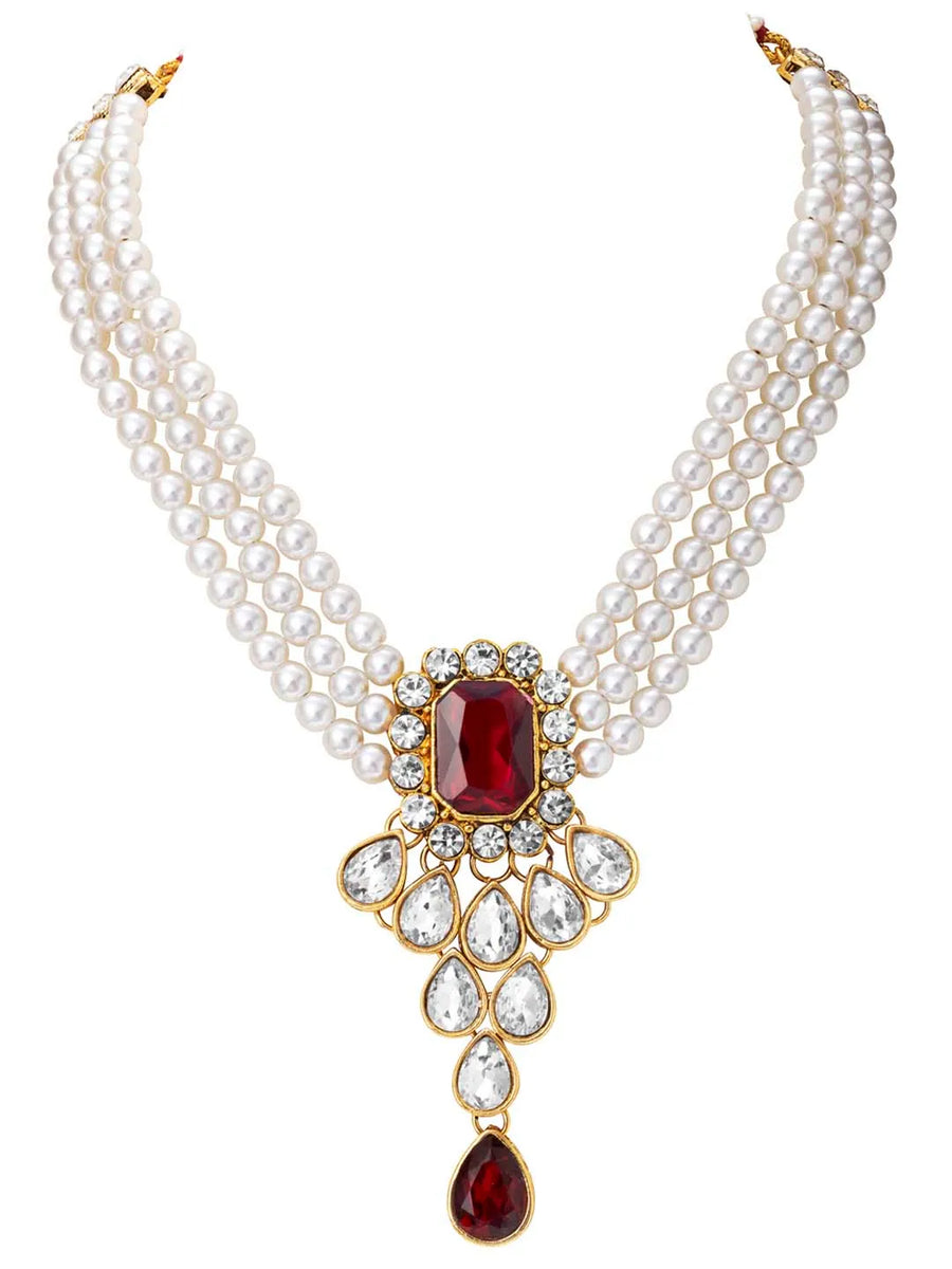 Pearl Choker Necklace Set by Peora | Timeless Pearl Fashion Jewellery


