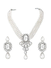 Pearl Choker Necklace Set by Peora | Timeless Pearl Fashion Jewellery


