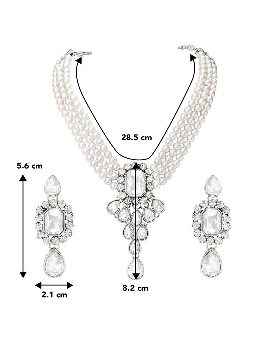 Pearl Choker Necklace Set by Peora | Timeless Pearl Fashion Jewellery

