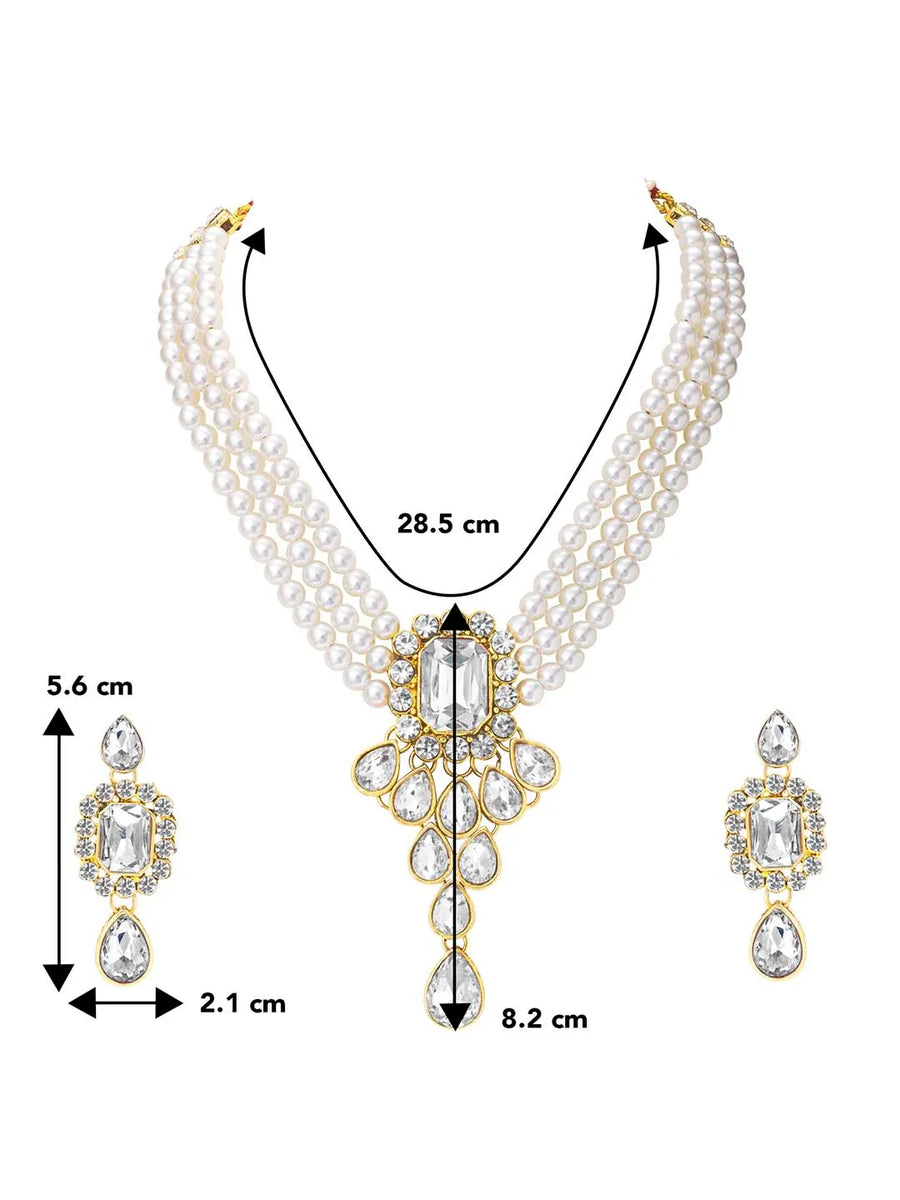 Pearl Choker Necklace Set by Peora | Timeless Pearl Fashion Jewellery

