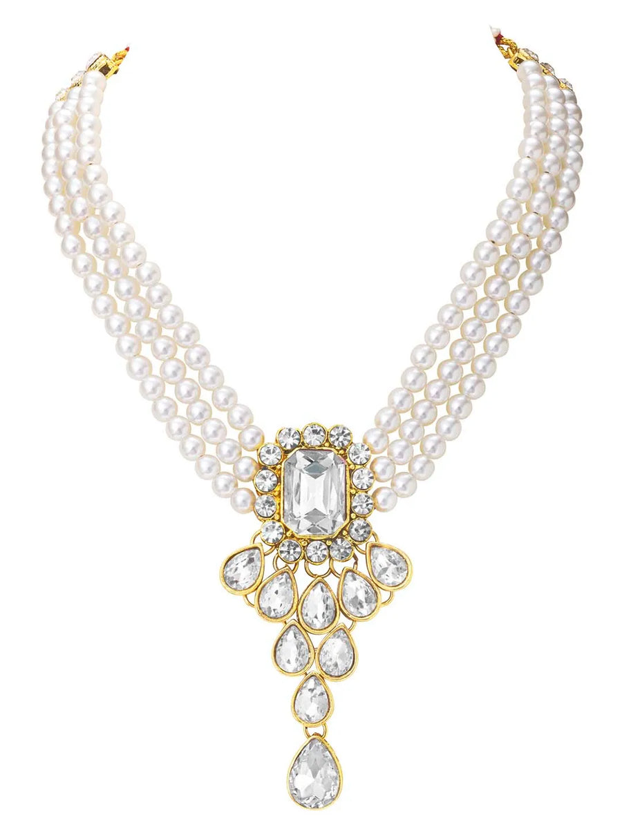 Pearl Choker Necklace Set by Peora | Timeless Pearl Fashion Jewellery

