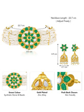 Royal Pearls Choker Set by Peora | Regal Pearl Fashion Jewellery

