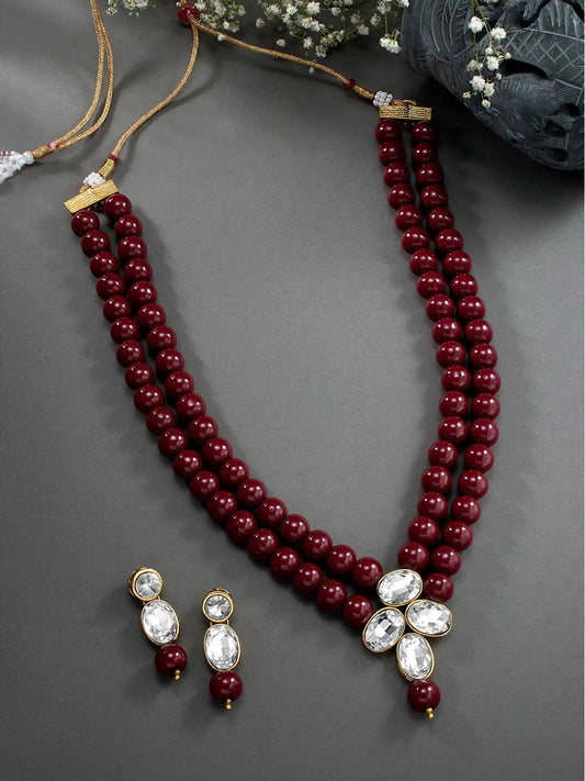 Elegance Necklace Set by Peora | Graceful Fashion Jewellery Collection

