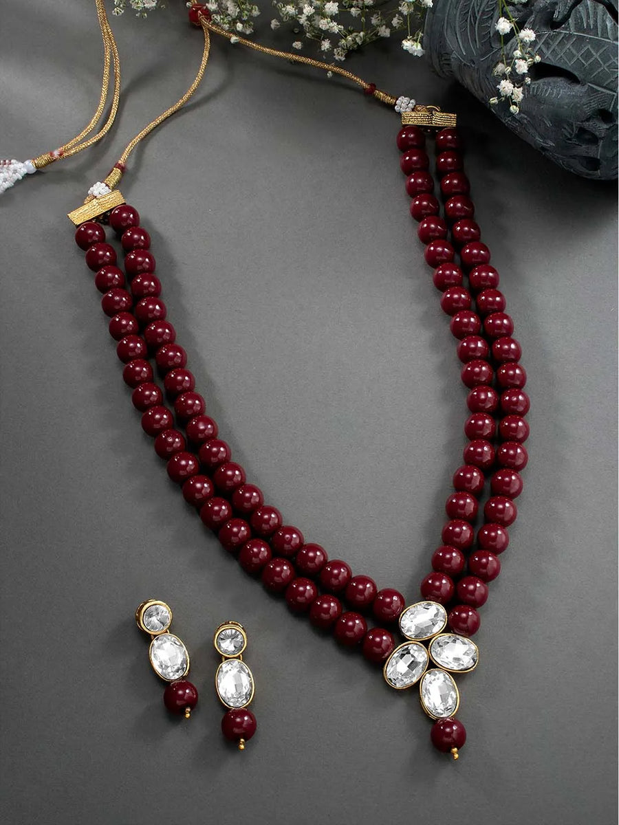 Elegance Necklace Set by Peora | Graceful Fashion Jewellery Collection

