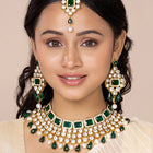 Choker Set with Crystal – Sparkling Ethnic Jewellery | Peora