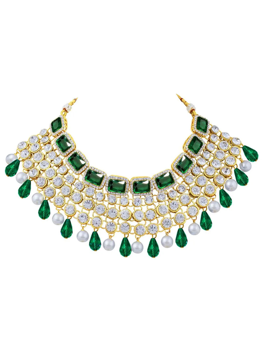 Choker Set with Crystal – Sparkling Ethnic Jewellery | Peora