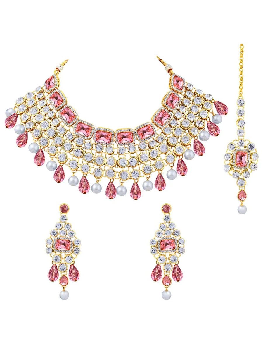 Royal Radiance Choker Set with Crystal