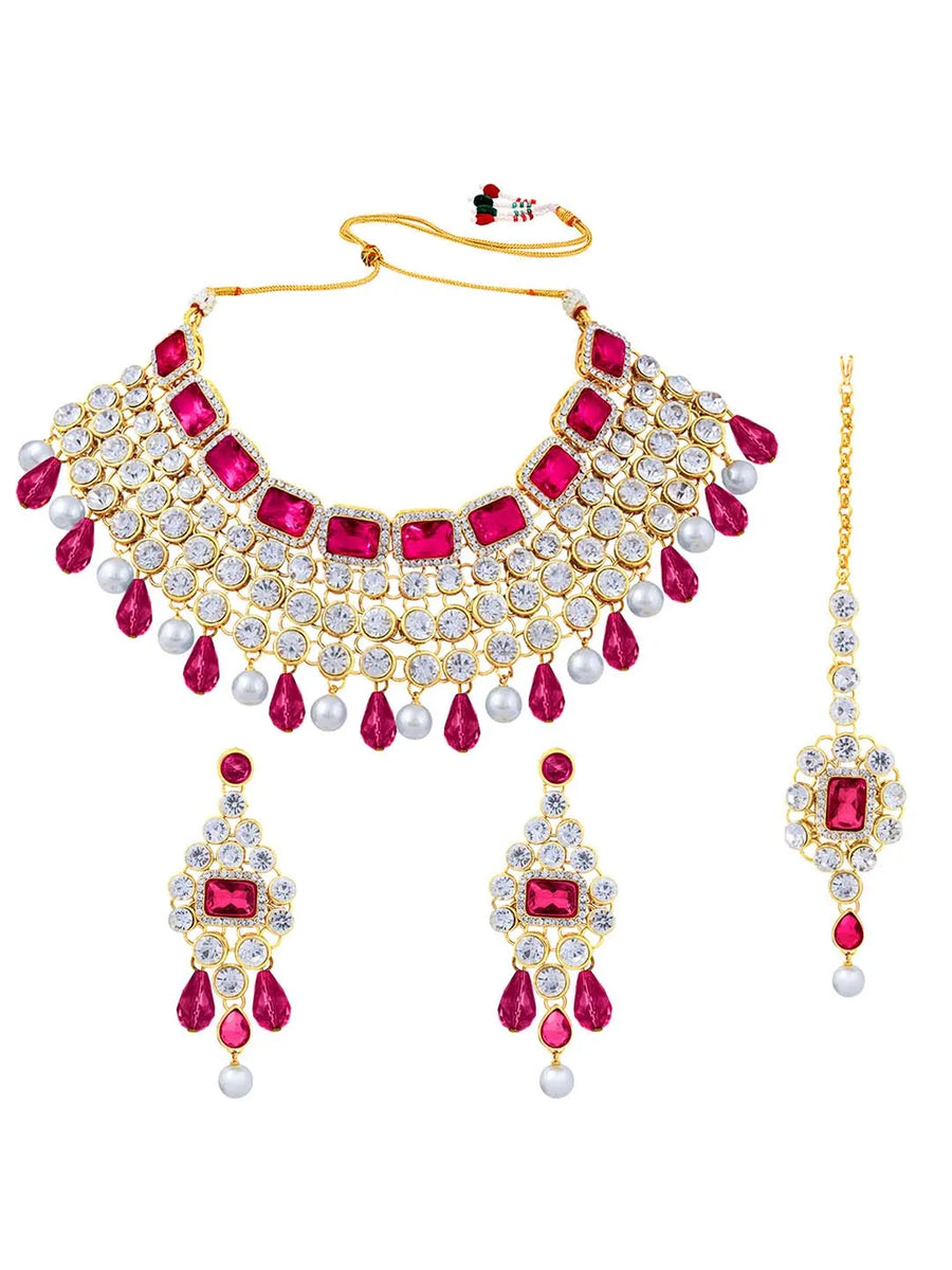 Royal Radiance Choker Set with Crystal