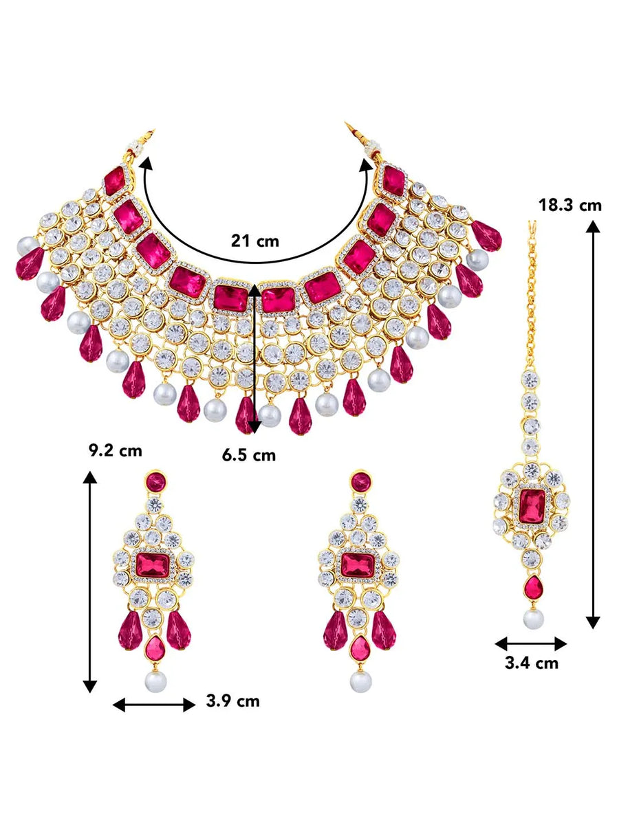 Royal Radiance Choker Set with Crystal