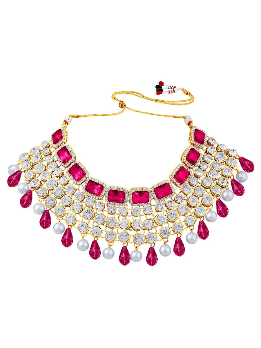 Royal Radiance Choker Set with Crystal