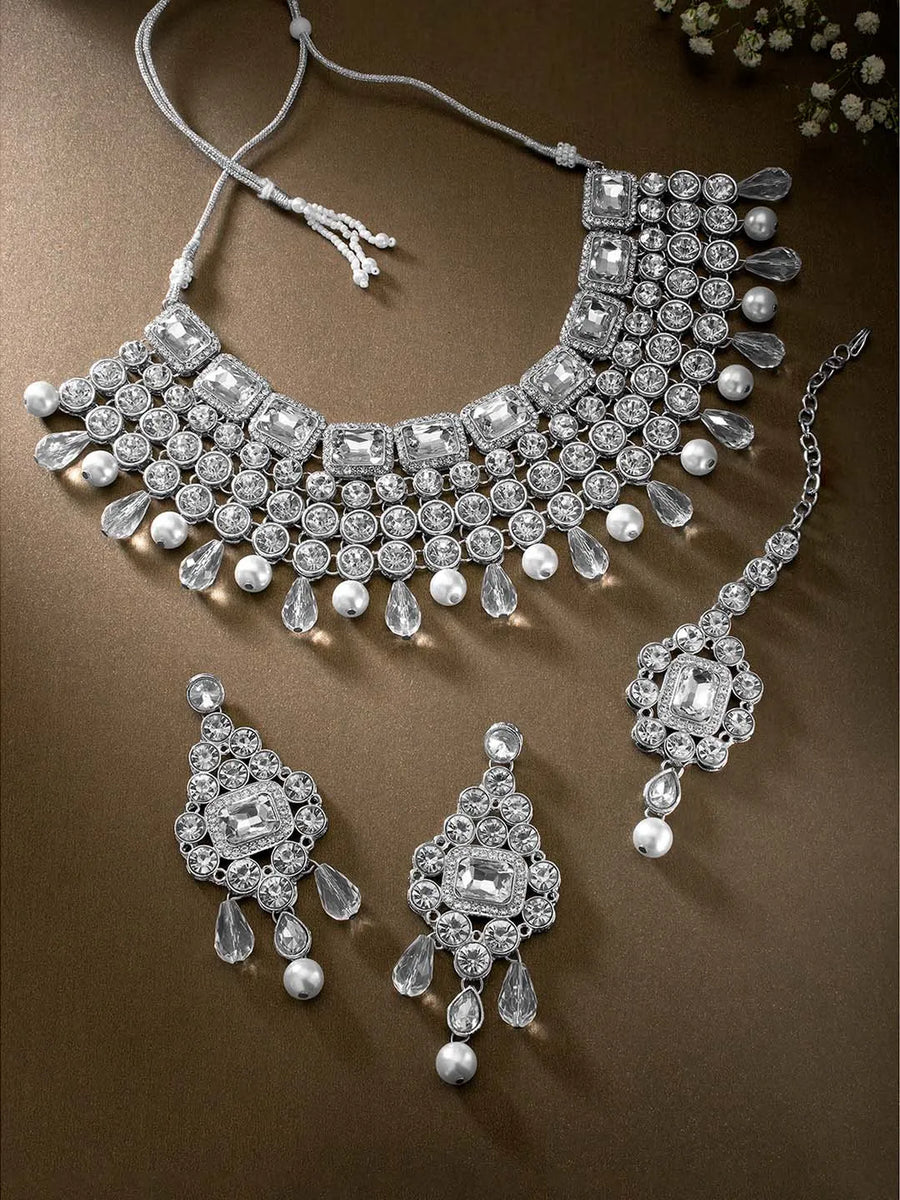 Royal Radiance Choker Set with Crystal