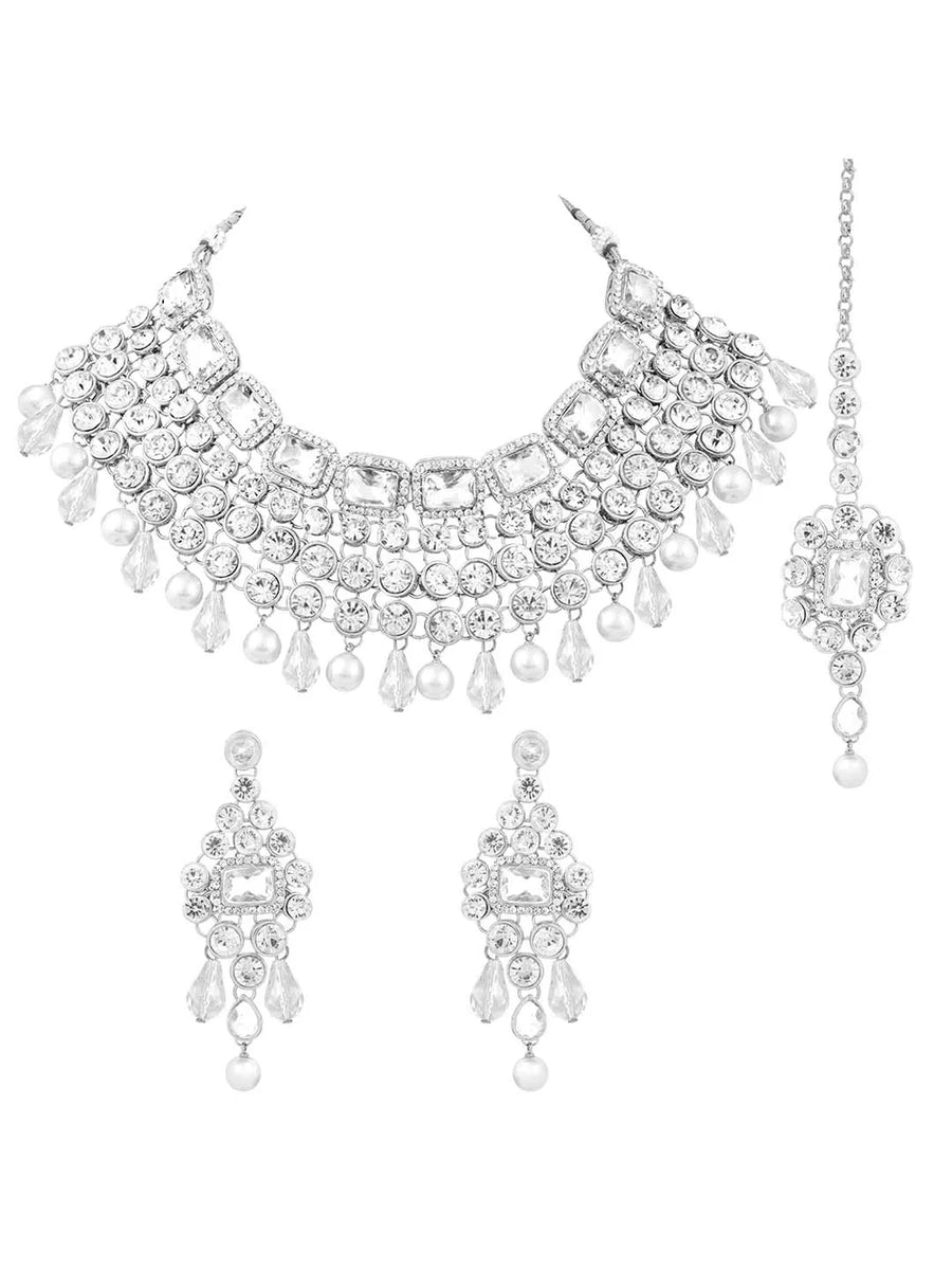Royal Radiance Choker Set with Crystal