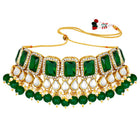 Crystals Choker Set by Peora | Sparkling Fashion Jewellery for Women

