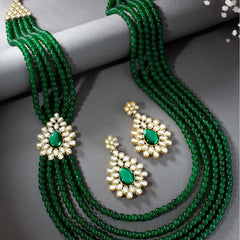 Opulent Kundan Faux Pearl Necklace Set