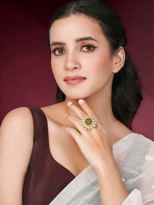 Flower Statement Ring | Bold Floral Design by Peora

