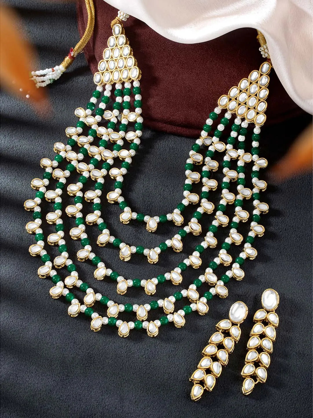 Kundan Faux Pearl Necklace Set – Royal Fashion Jewellery by Peora

