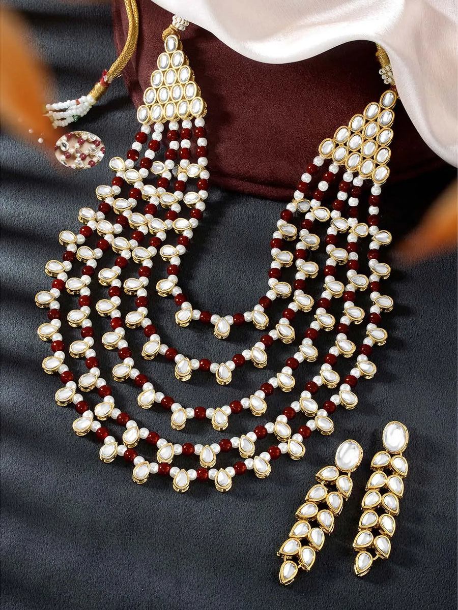Kundan Faux Pearl Necklace Set – Royal Fashion Jewellery by Peora

