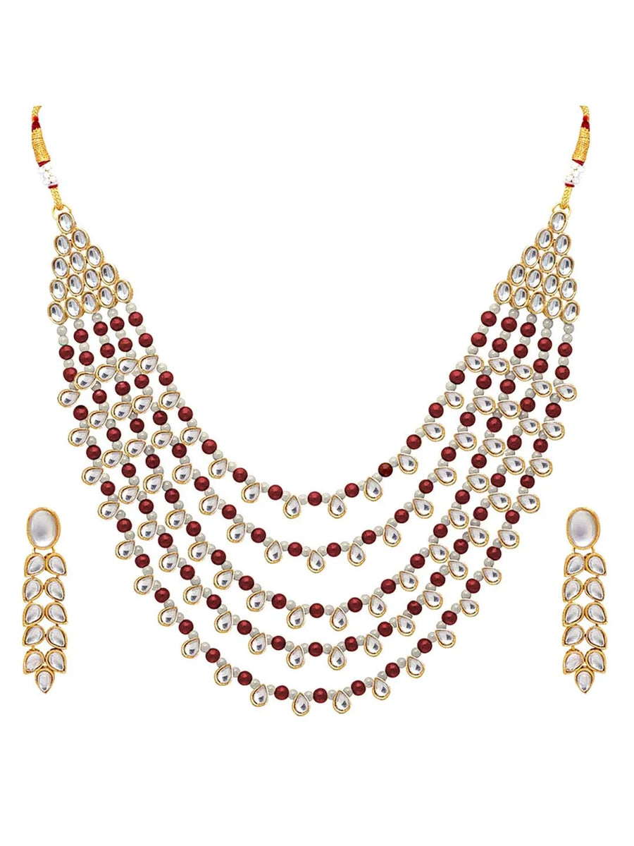 Kundan Faux Pearl Necklace Set – Royal Fashion Jewellery by Peora

