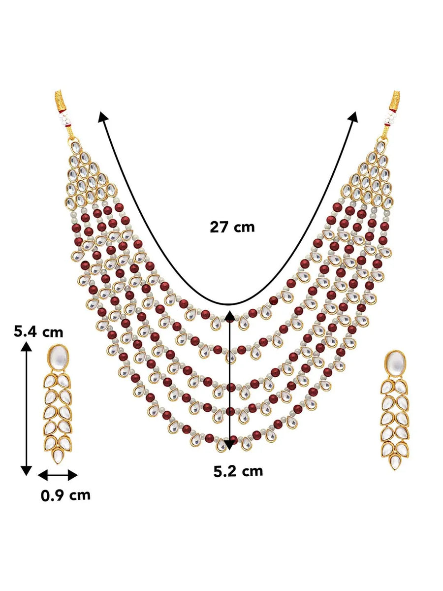 Kundan Faux Pearl Necklace Set – Royal Fashion Jewellery by Peora

