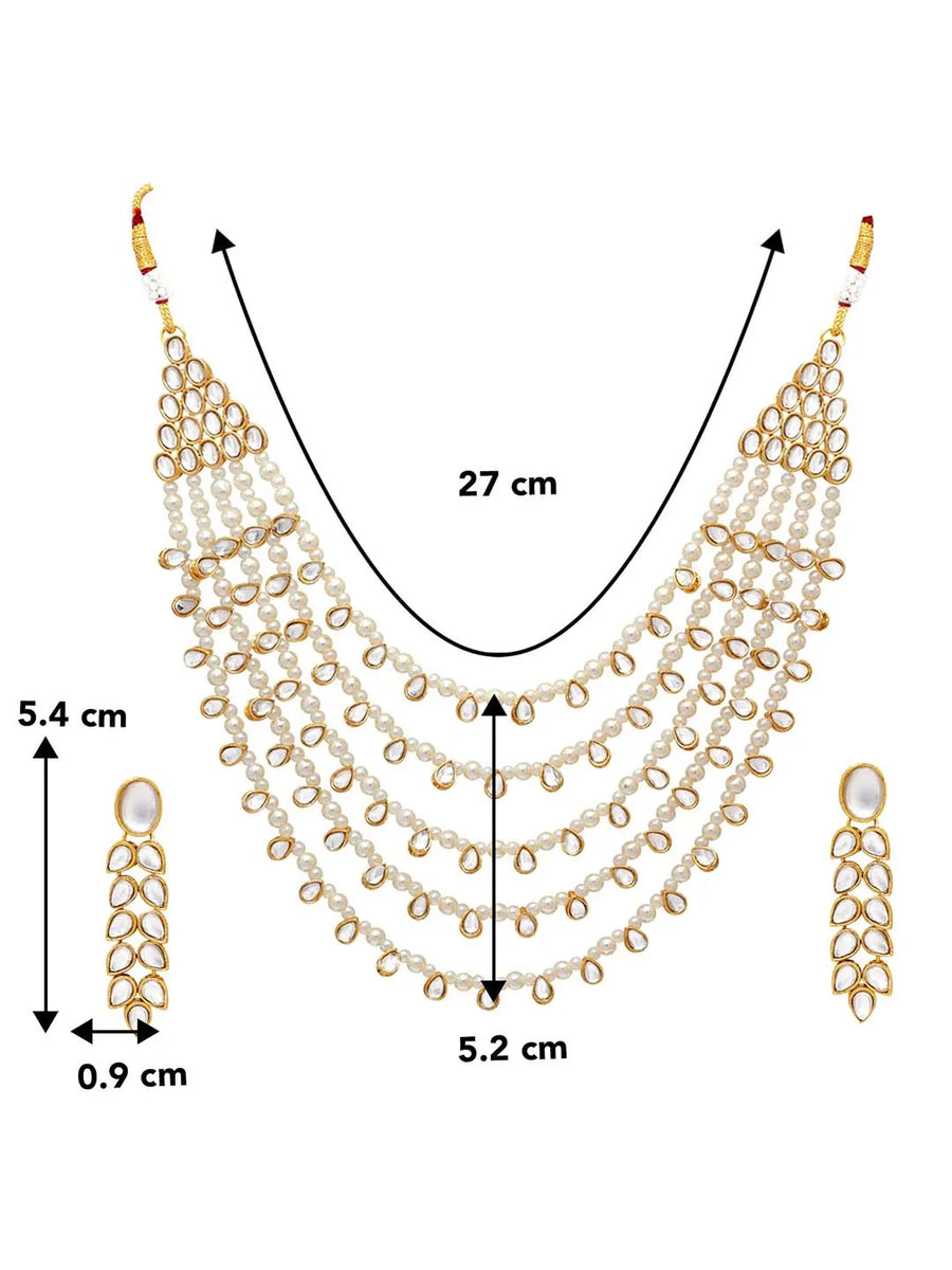 Kundan Faux Pearl Necklace Set – Royal Fashion Jewellery by Peora

